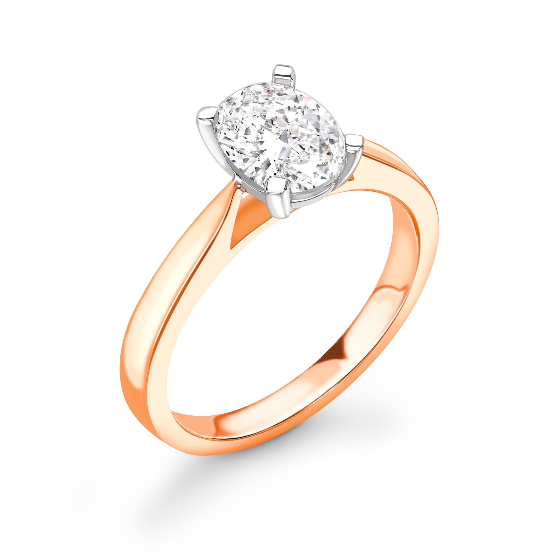 Dual Tone Oval Elegance Diamond Ring - Diamonds Are For Everyone