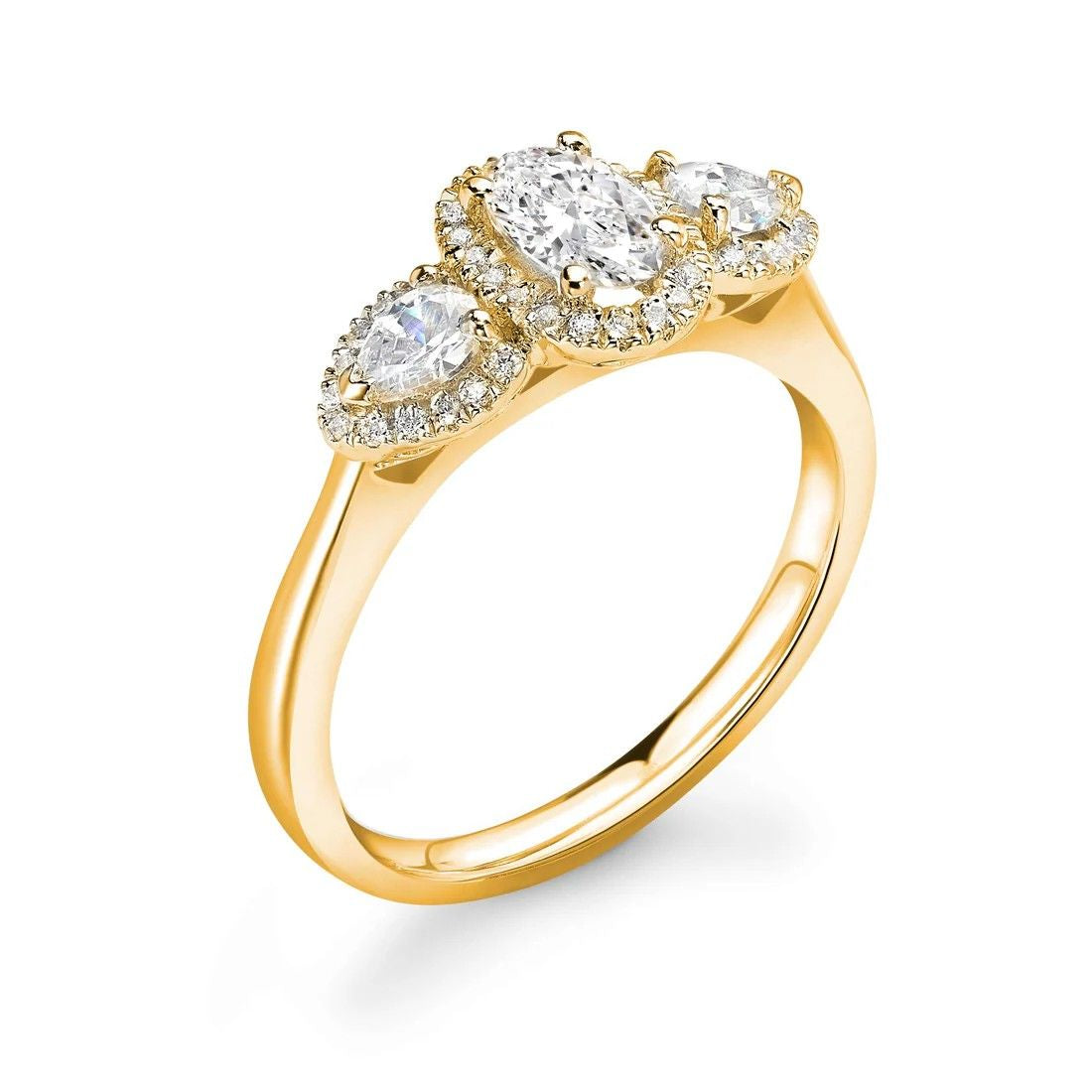 Diamond Abundance Three Stones Ring