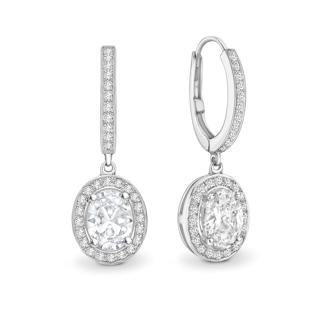 Oval Diamond Earring