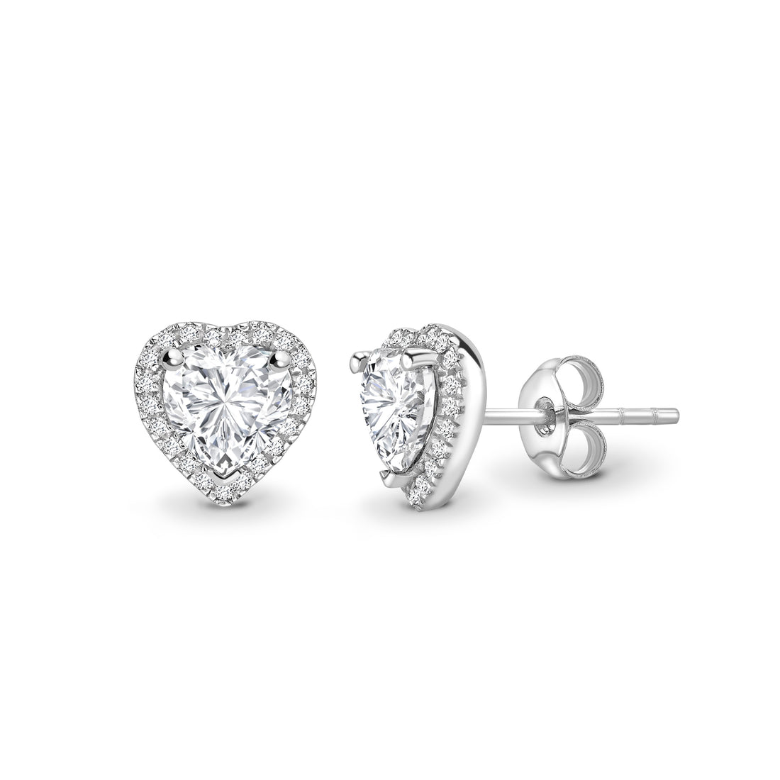 Diamond Heart Cut Stud Earring - Diamonds Are For Everyone