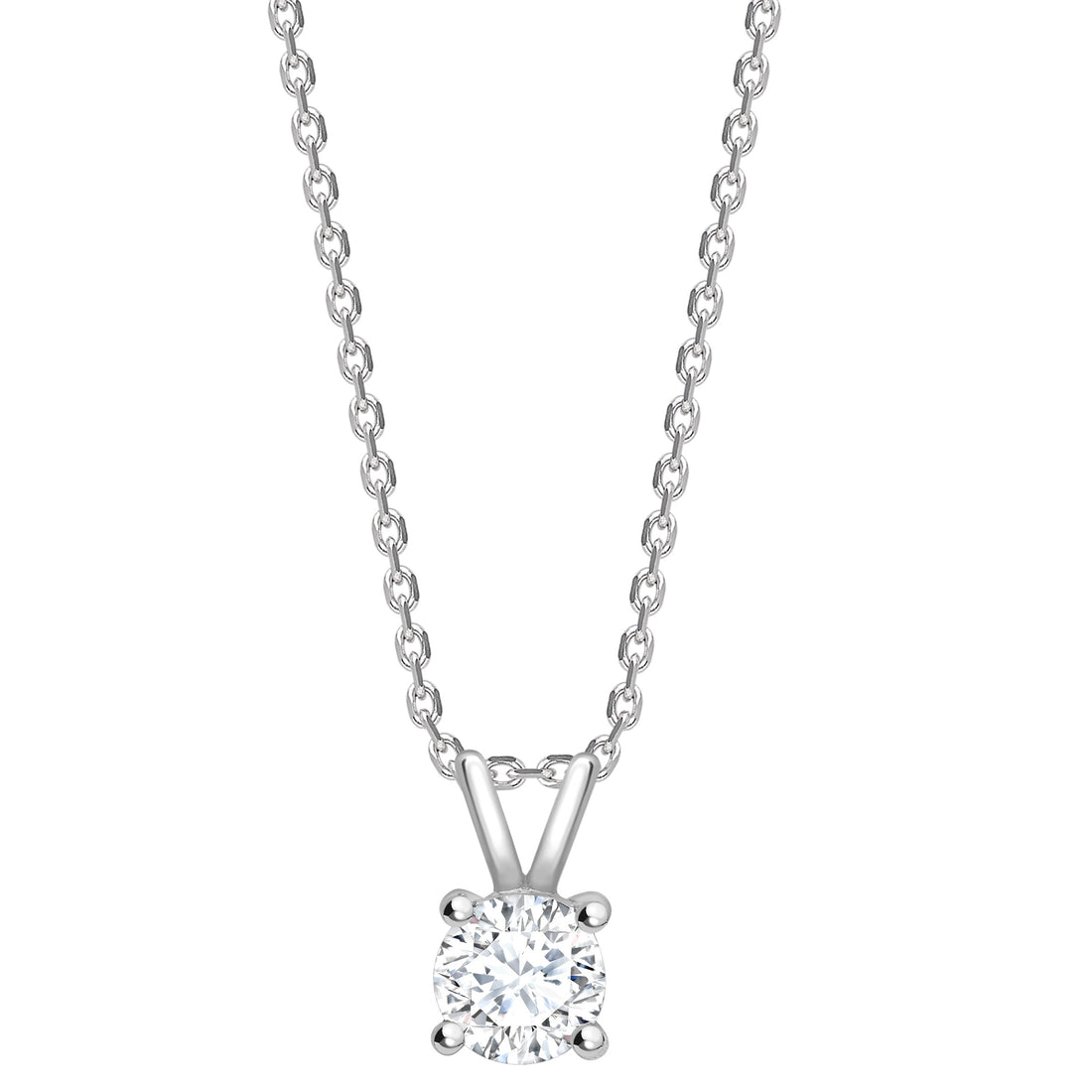 4 Claw Round Brilliant Diamond Pendant - Diamonds Are For Everyone