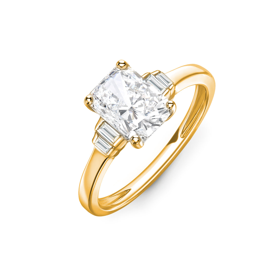 Radiant Cut Abundance Cluster Diamond Ring