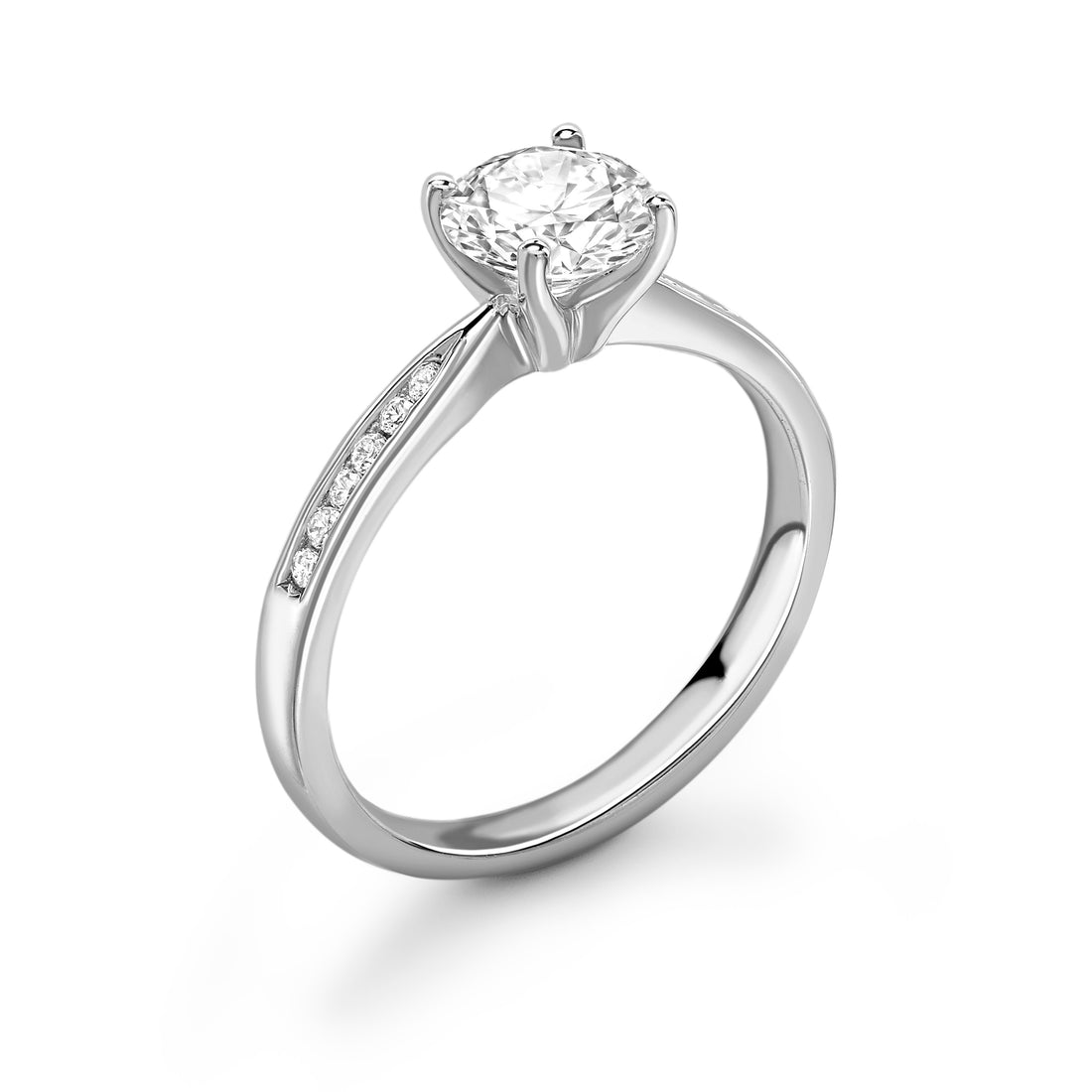 4 Claw Brilliance Round Engagement Ring - Diamonds Are For Everyone