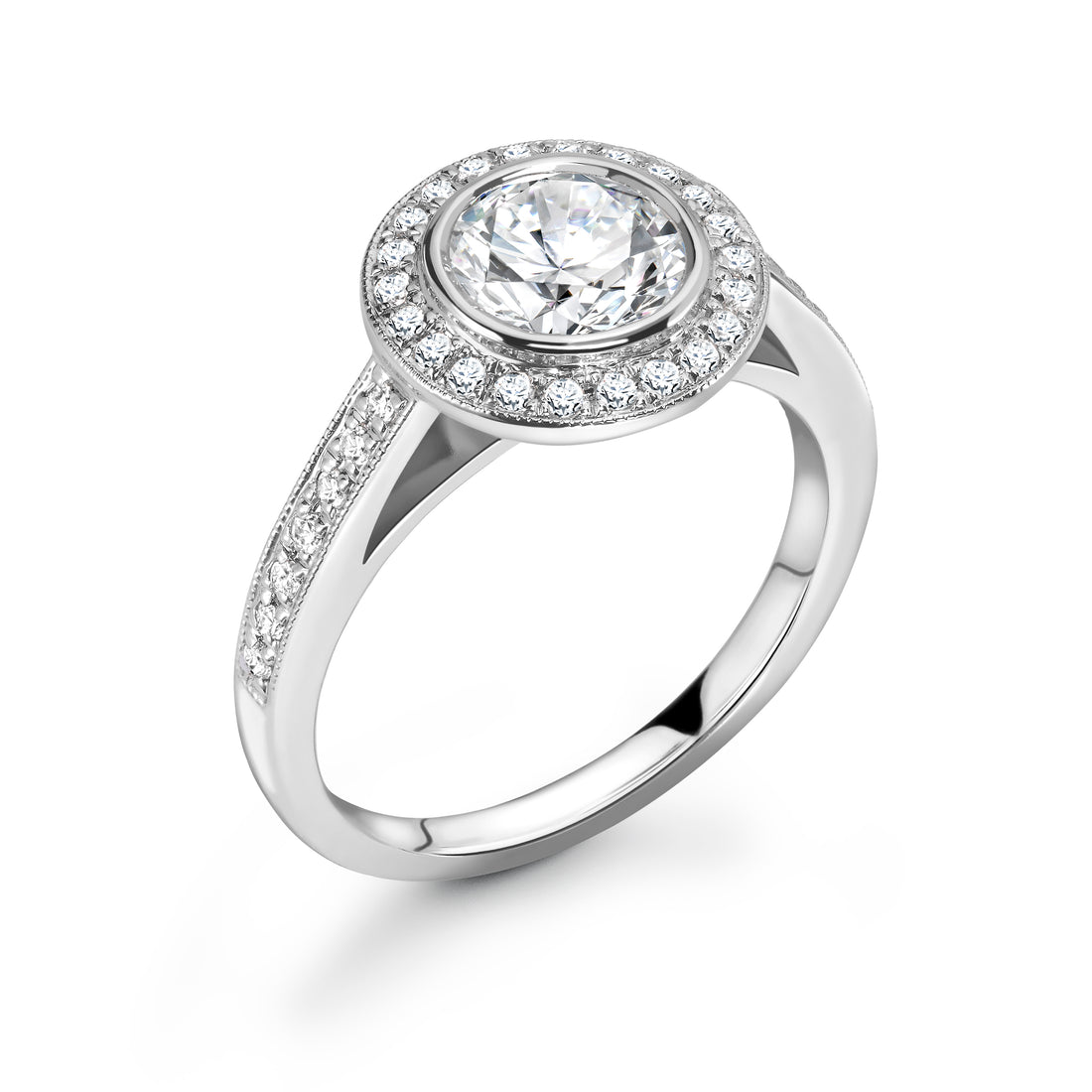 Round Brilliant Radiance With Side Diamonds - Diamonds Are For Everyone