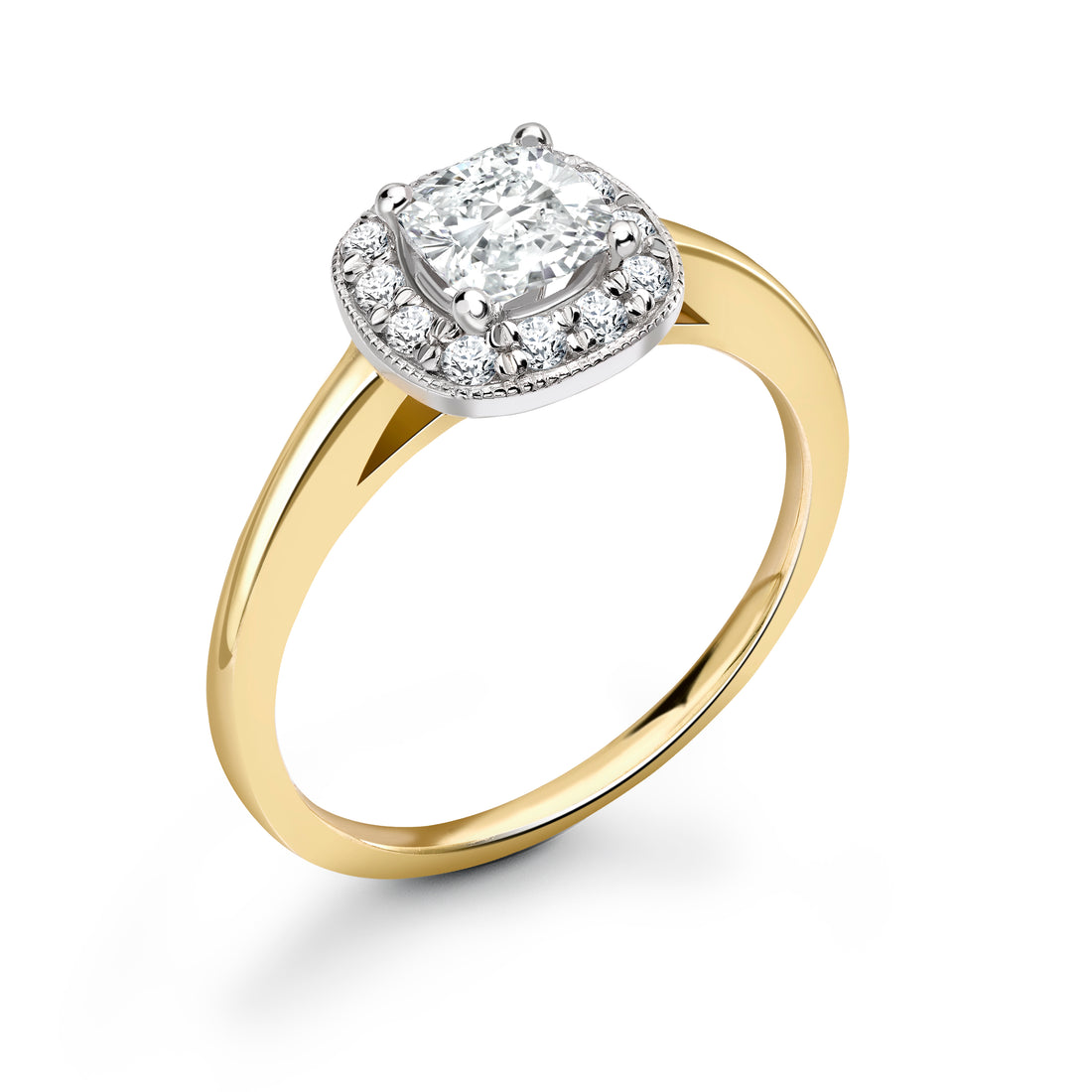 Cushion Cut Radiance Vintage Diamond Ring