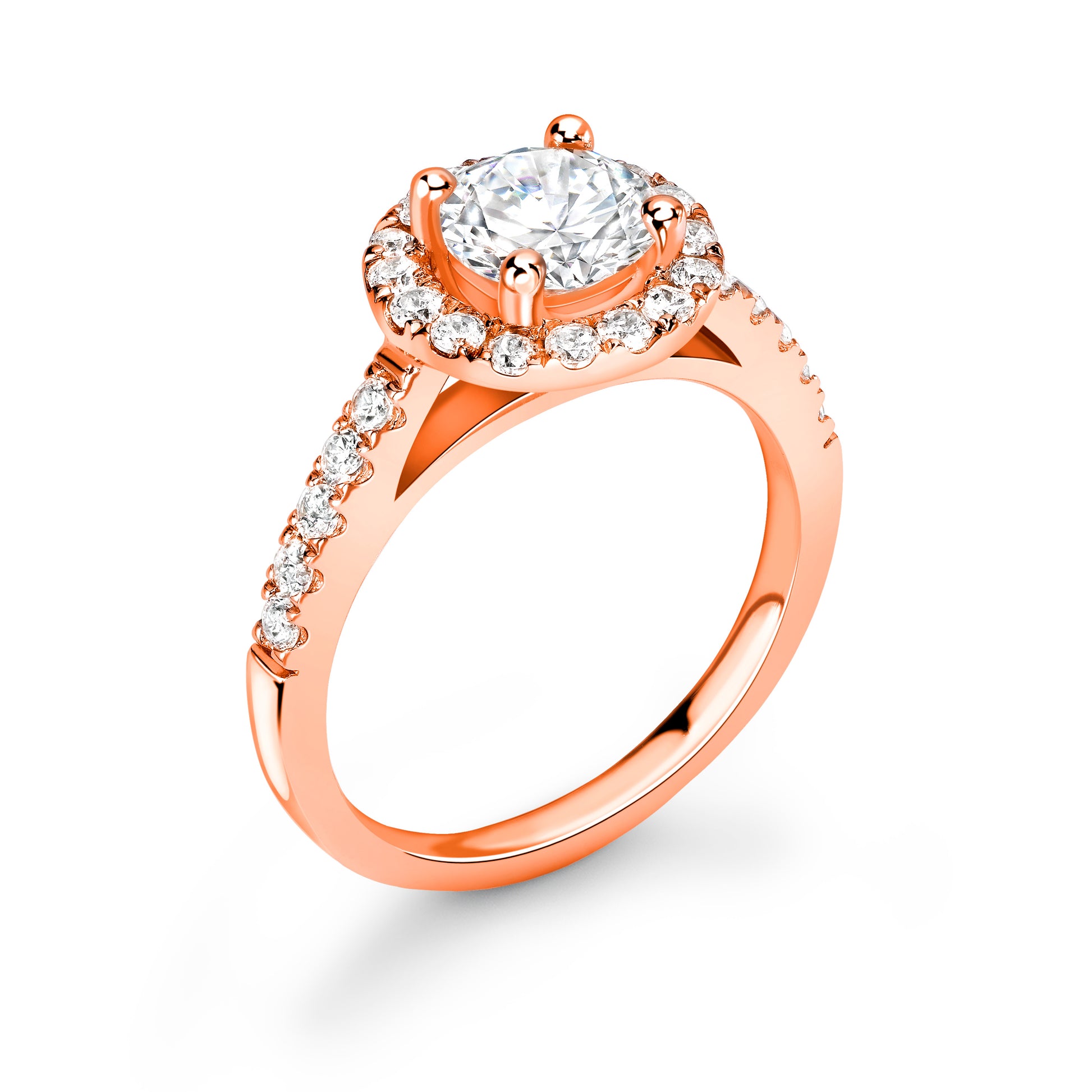 Radiance Round Brilliant Diamond Ring With Side Stones - Diamonds Are For Everyone