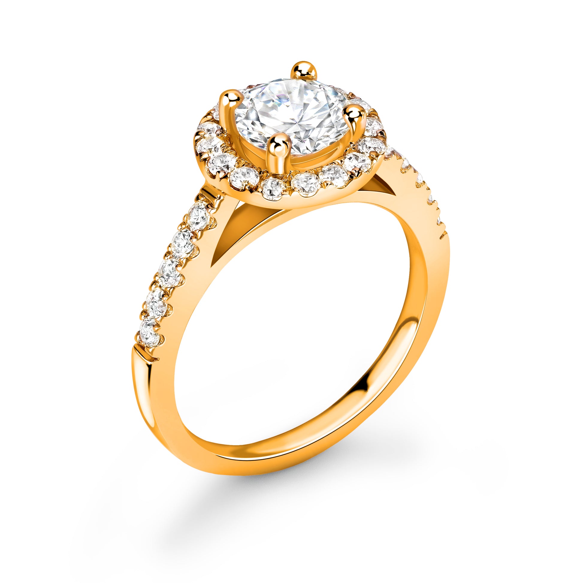 Radiance Round Brilliant Diamond Ring With Side Stones - Diamonds Are For Everyone