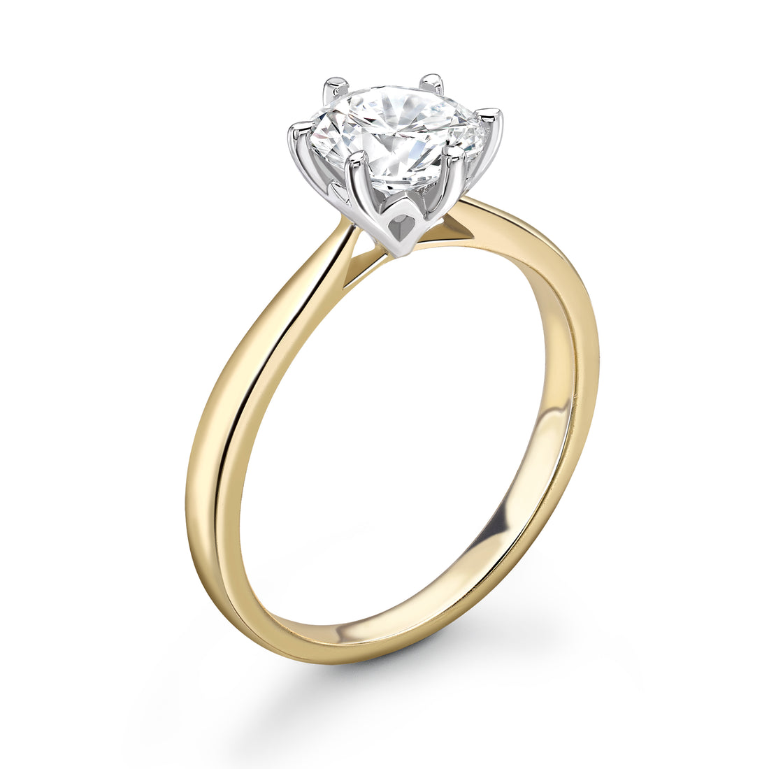 Round Diamond 6 Claw Engagement Ring - Diamonds Are For Everyone