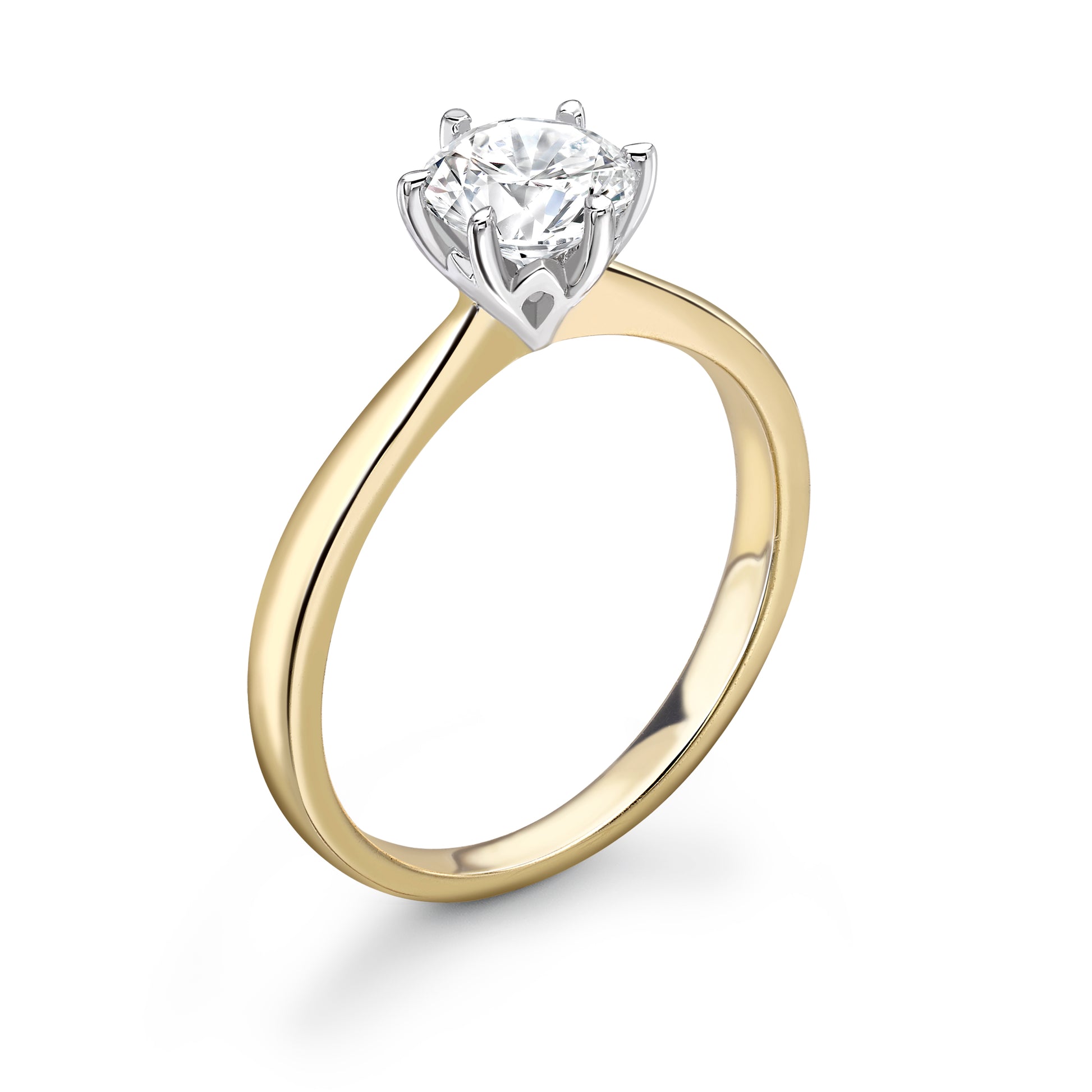 Brilliant Round 6 Prong Louts Engagement Ring - Diamonds Are For Everyone