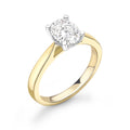 Dual Tone Oval Elegance Diamond Ring - Diamonds Are For Everyone