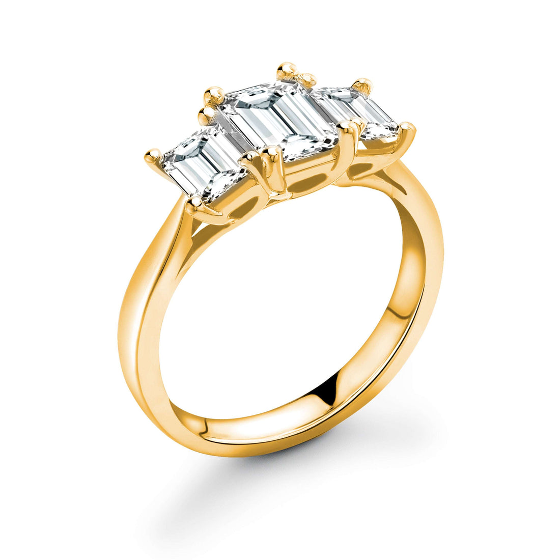 Emerald Cut Trilogy Diamond Ring - Diamonds Are For Everyone