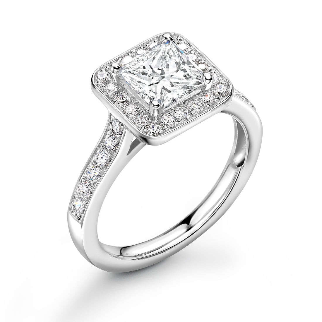 Princess Cut Center Radiance With Side Stone Diamond Ring - Diamonds Are For Everyone