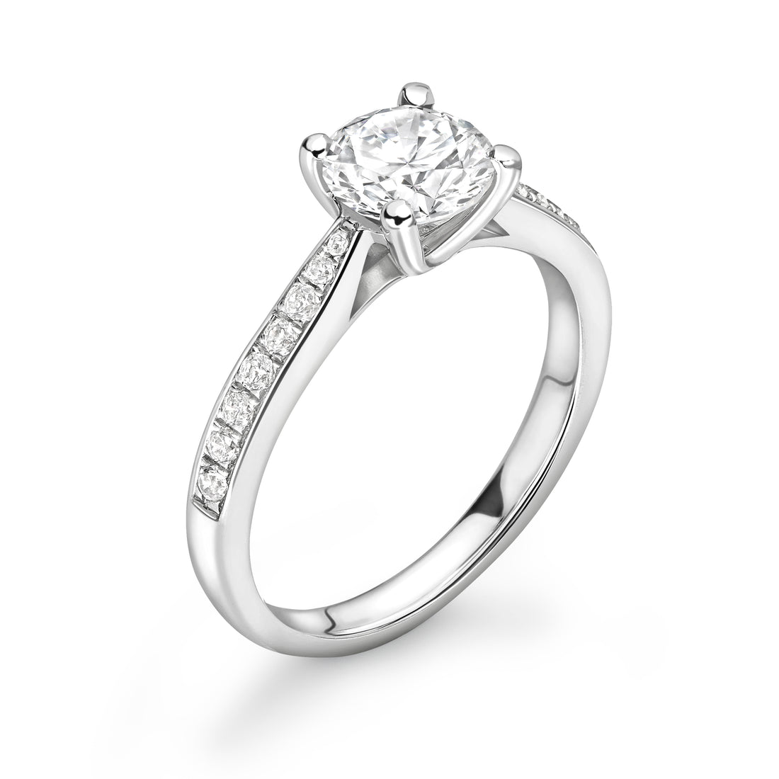 4 Claw Center Classic Round Brilliance Diamond Ring - Diamonds Are For Everyone