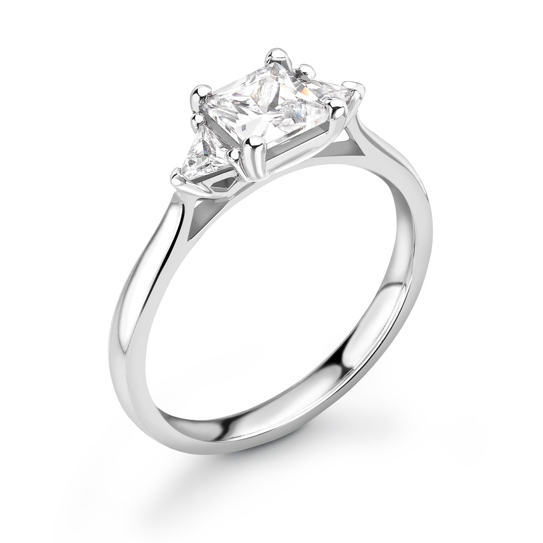 Abundance Cushion Cut  3 Stone Ring - Diamonds Are For Everyone