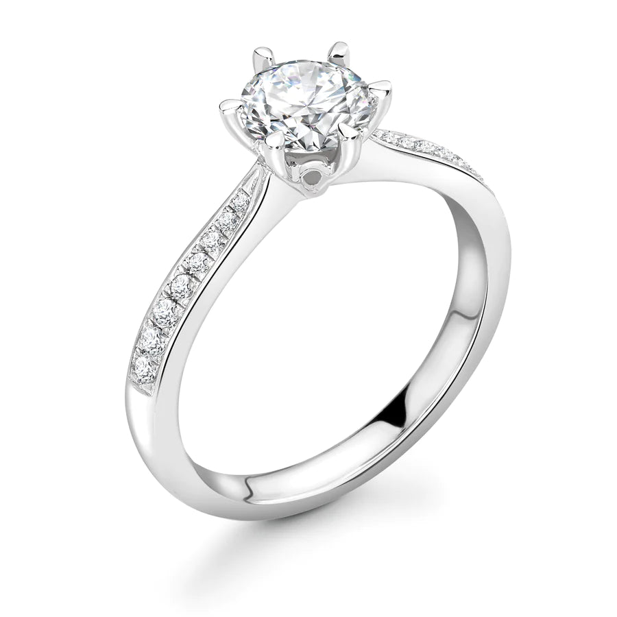 6 Prong Round Brilliance Diamond Ring - Diamonds Are For Everyone