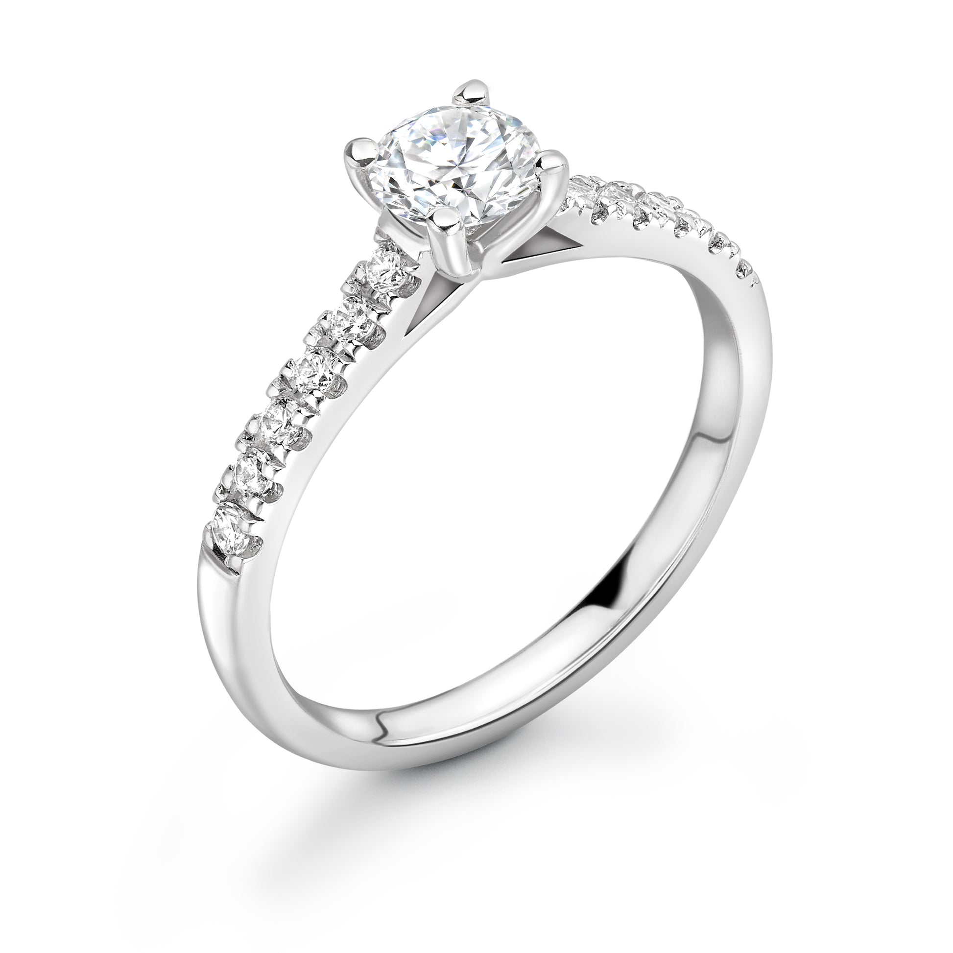 4 Prong Natural Round Cut Diamond Ring - Diamonds Are For Everyone