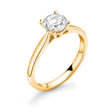 4 Claw Single Stone Round Engagement Ring - Diamonds Are For Everyone