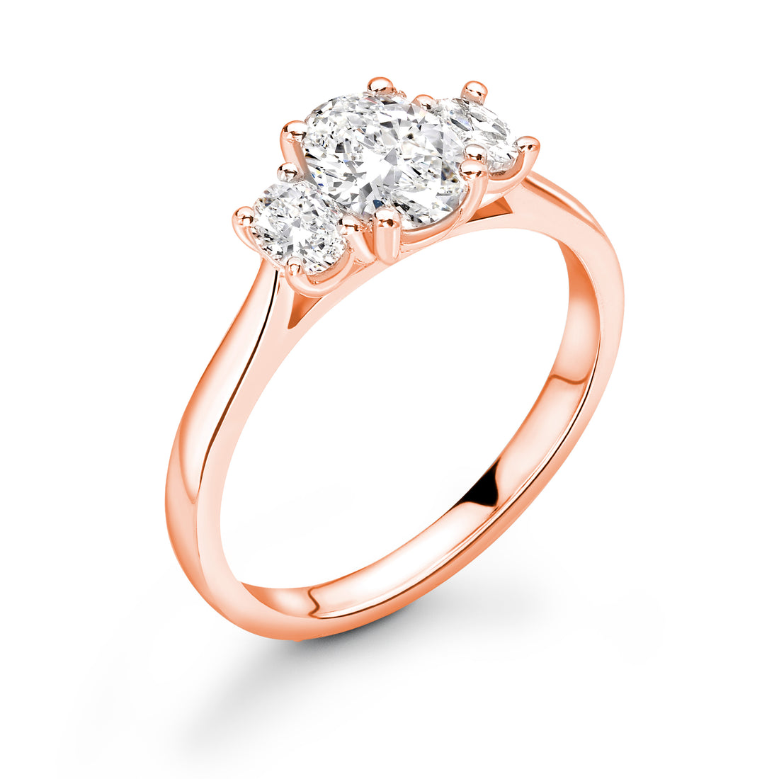 Oval Cut Trilogy Abundance Diamond Ring