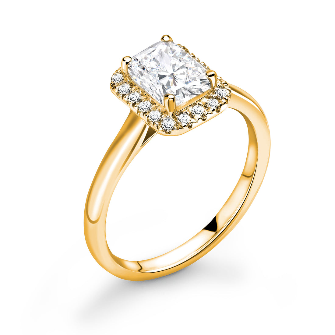 Radiant Cut Diamond Shank Radiance Ring