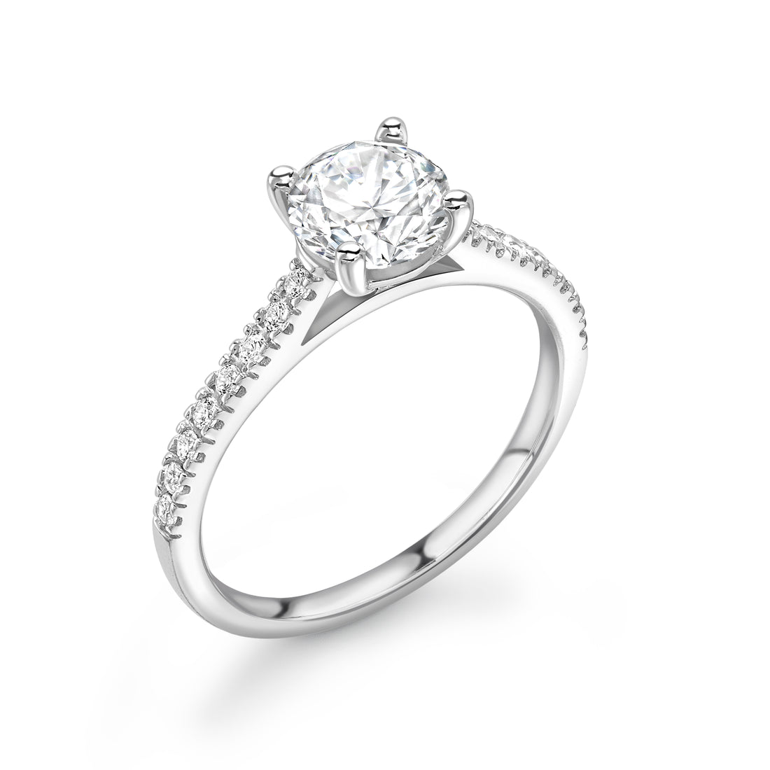 4 Claw Elegance Engagement Diamond Ring - Diamonds Are For Everyone