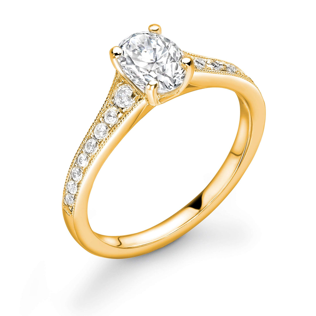 4 Claw Brilliance Oval Diamond Ring