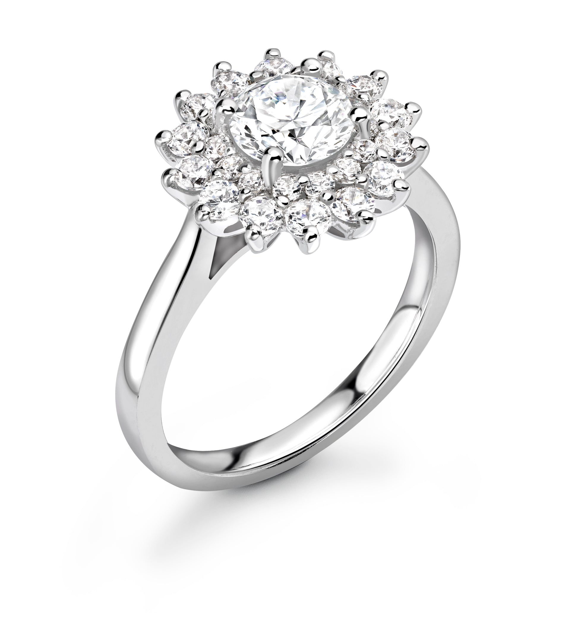 Round Radiance Floral Diamond Ring - Diamonds Are For Everyone