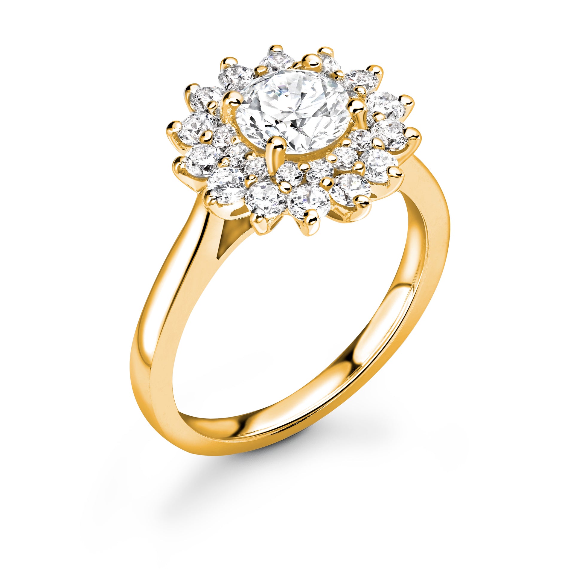 Round Radiance Floral Diamond Ring - Diamonds Are For Everyone