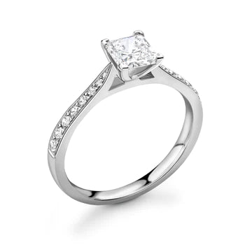 4 Prong Princess Cut Diamond Engagement Ring - Diamonds Are For Everyone