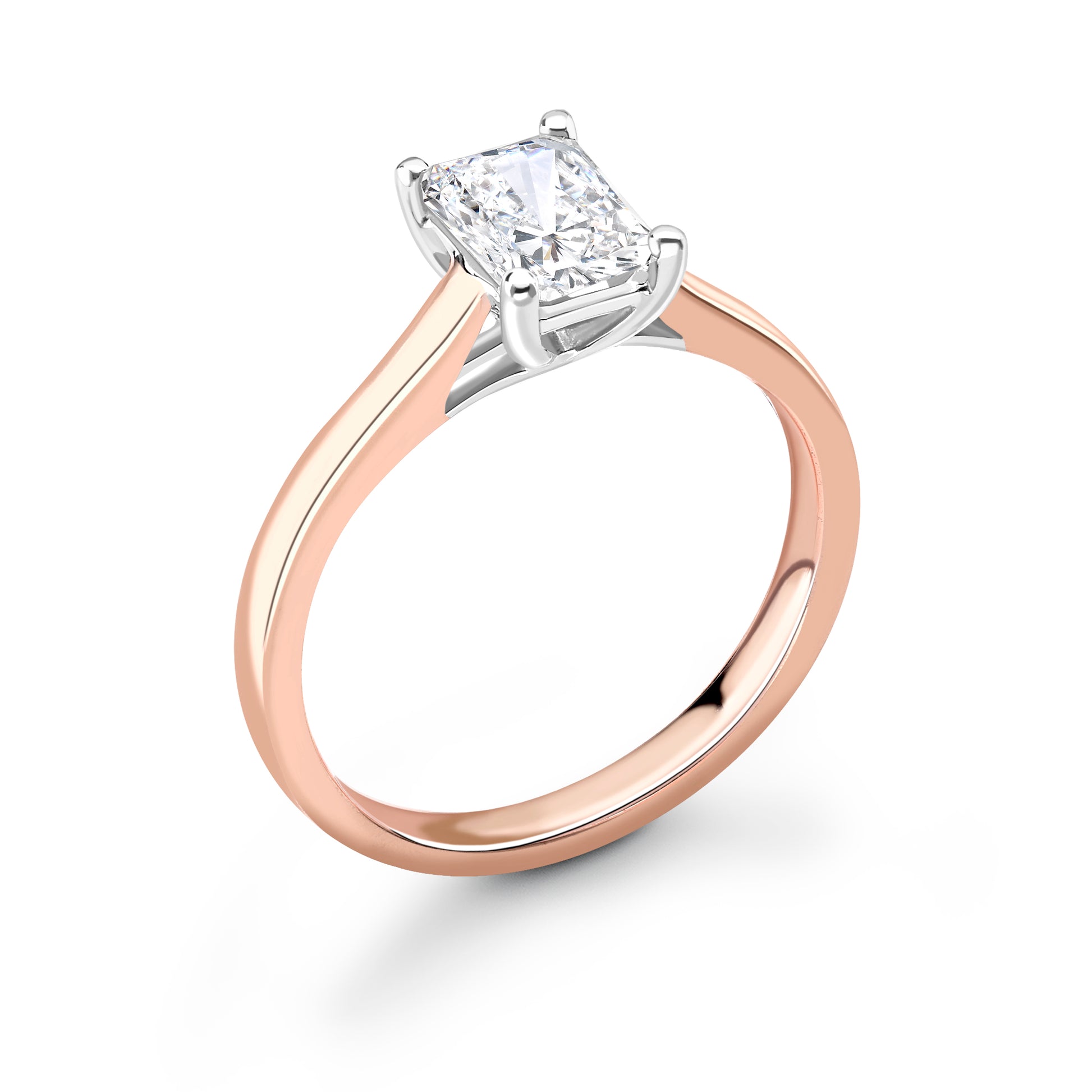 Elegance Radiant 4 Claw Diamond Ring - Diamonds Are For Everyone