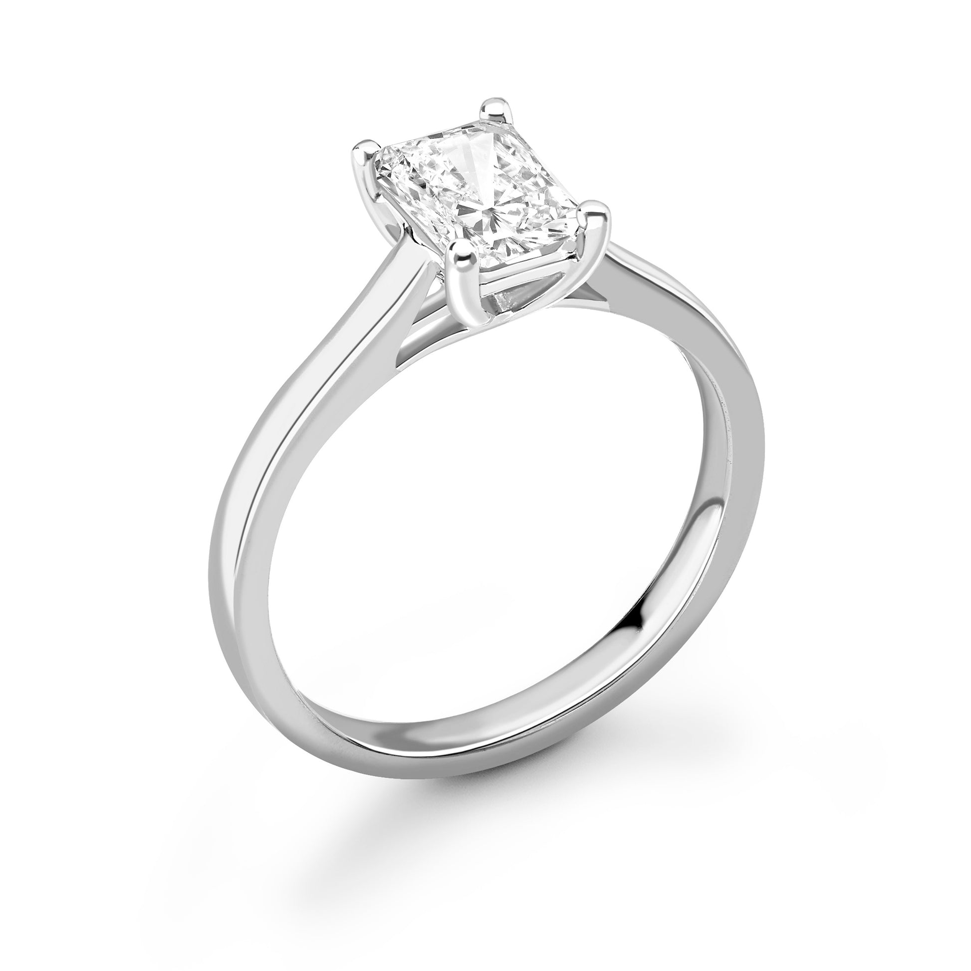 Elegance Radiant 4 Claw Diamond Ring - Diamonds Are For Everyone