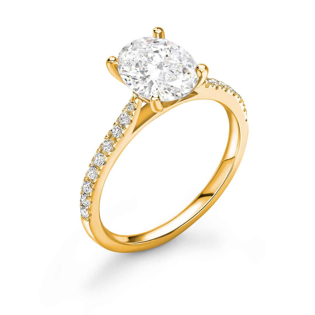 Brilliance Classic Pave Oval Diamond Ring - Diamonds Are For Everyone