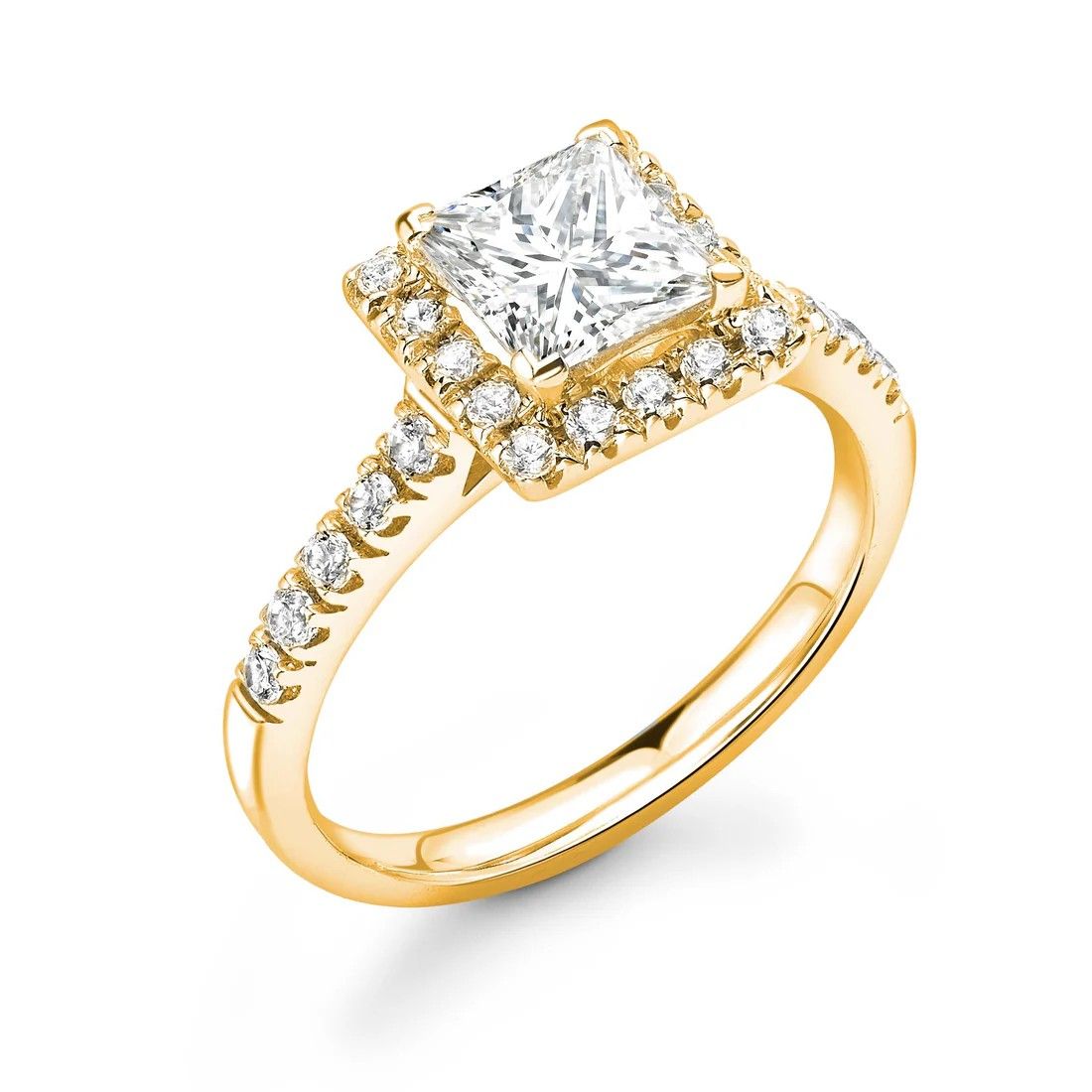 Radiance Side Stones Princess Cut Ring - Diamonds Are For Everyone