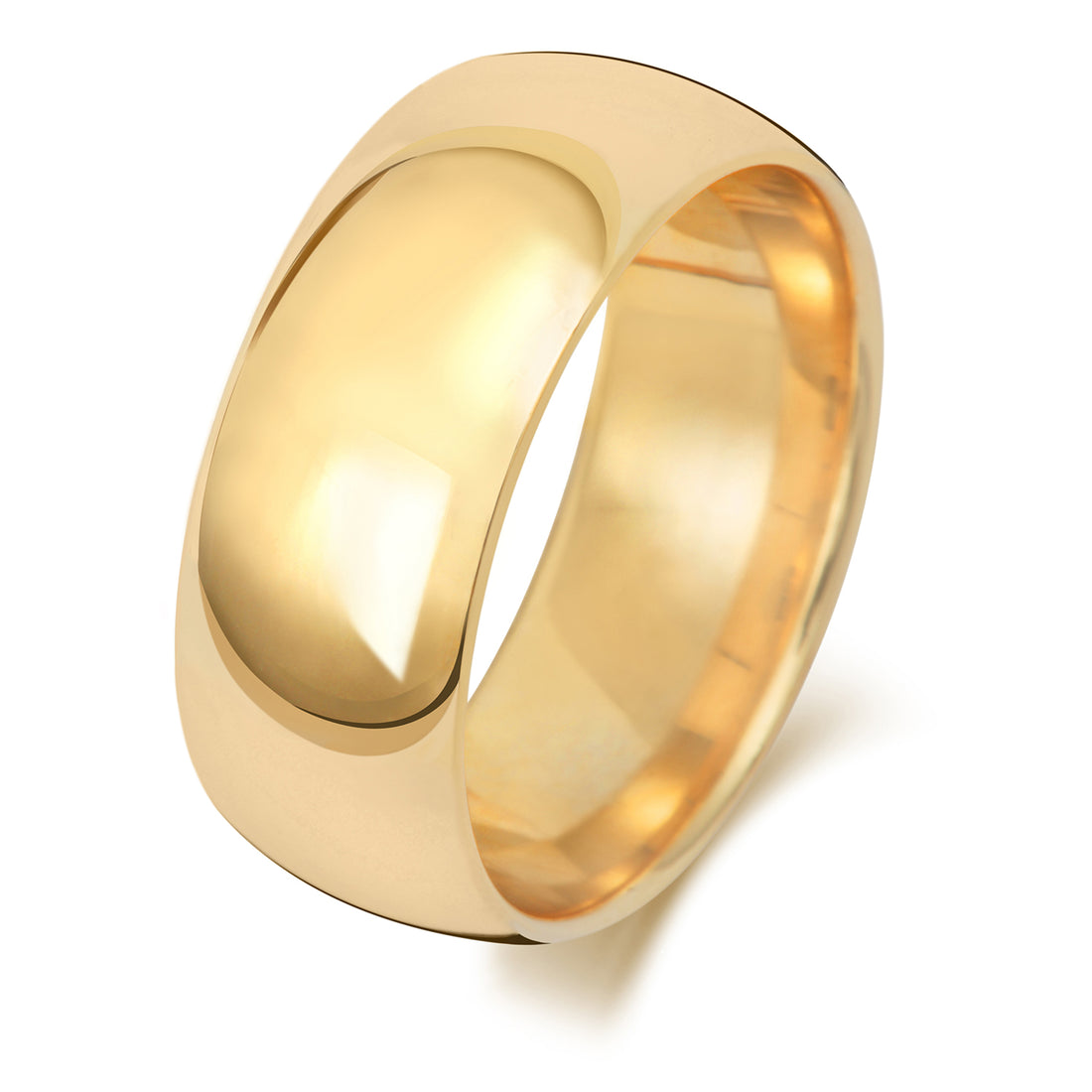 18ct Yellow Gold 8mm Traditional Court Wedding Band