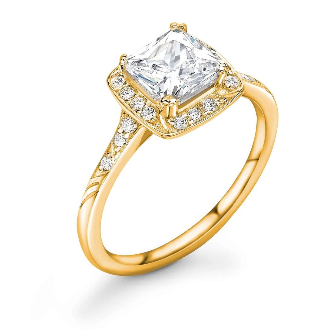 Radiance Princess Cut With Side Stones Channel Set Diamond Ring - Diamonds Are For Everyone