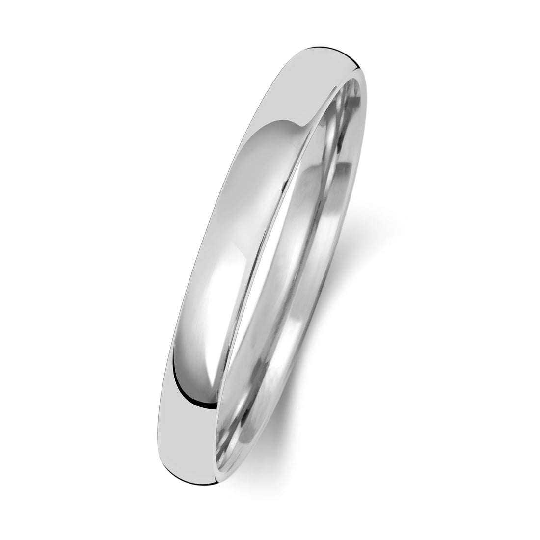 18ct White Gold 2.5mm Slight-Court Wedding Band