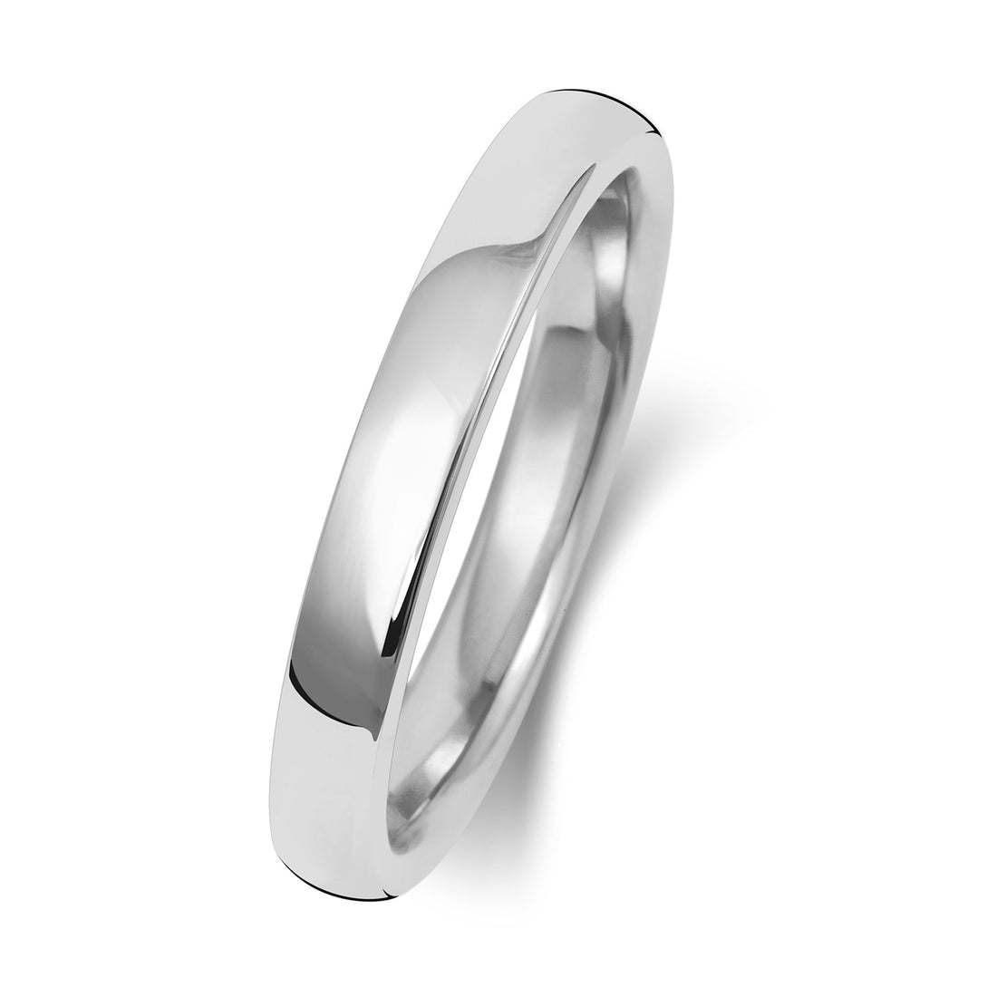 18ct White Gold 2.5mm Soft-Court Wedding Band