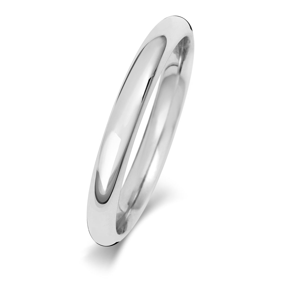 18ct White Gold 2.5mm Traditional Court Wedding